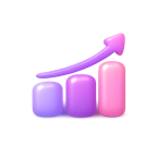 Illustration d'un graphique en barres surmonté d'une flèche ascendante