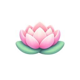 Illustration d'une fleur de lotus rose éclose sur ses feuilles