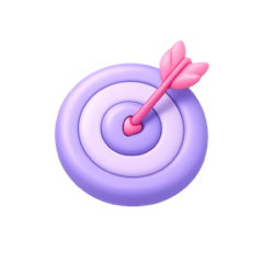 Illustration d'une cible atteinte par une flèche